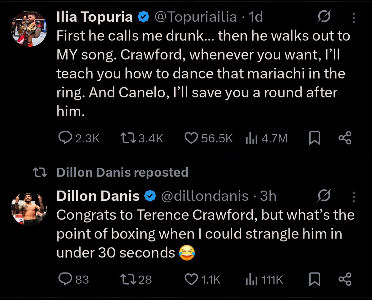 Why can't these dudes just stick to MMA? They see someone win in another sport and they start chomping at the bit to get take an L for a paycheck in a boxing ring.

Just stick to the sport you know.