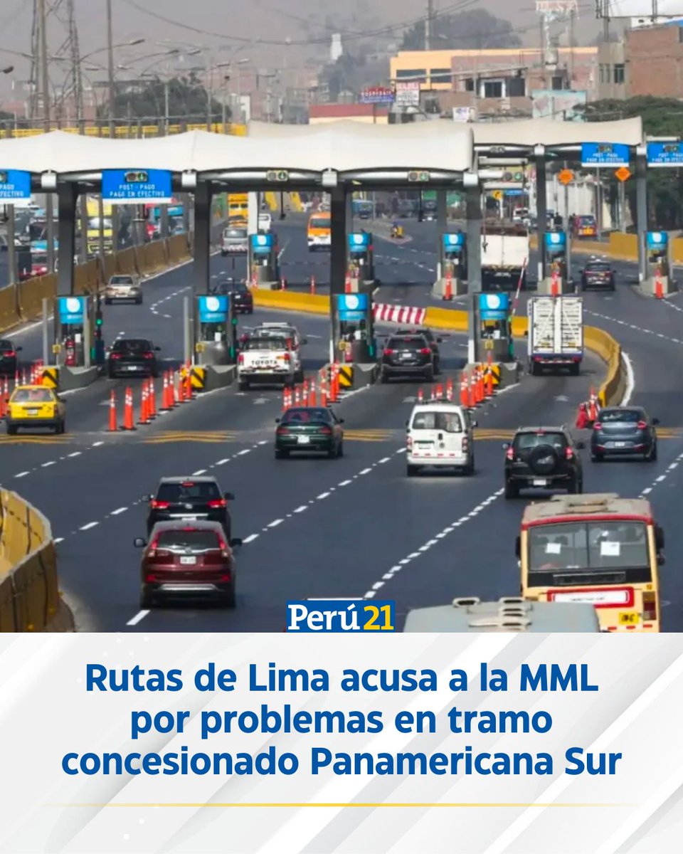 #Lima
🚨 A pocos meses de iniciar la temporada de verano, Rutas de Lima responsabilizó a la Municipalidad Metropolitana de Lima de la situación crítica que atraviesan usuarios de la vía concesionada en la Panamericana Sur, que se volverá más caótica en los meses de verano.

⛓️