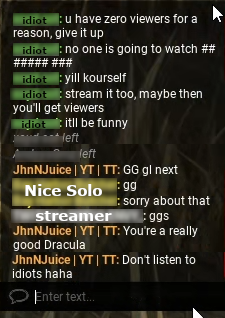 JhnNJuice's tweet photo. The Dead by Daylight end-game chat experience in a single image.
On one hand, vile toxicity. On the other, simple sportsmanship. It's just a game, people. Let's be better to each other.
#DeadbyDaylight #DBD #GamingToxicity https://t.co/LjLDiZxIJW
