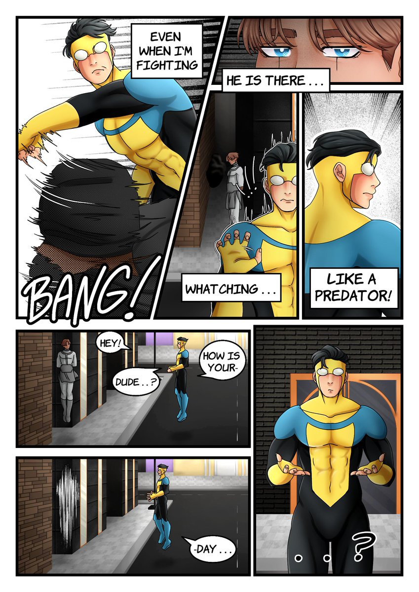 MosharaSan's tweet image. Now the oficial part 1 of the comic with 4 pages, the first page was made before my phone broked so the artstyle is different

I hope you all forgive for the long want and enjoy
#INVINCIBLE #invinciblefanart #williamclockwell #atomeve #rexsplode #au