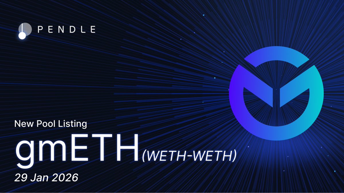 gmETH (29 Jan 2026) by <a href="/GMX_IO/">GMX 🫐</a> is live!

Earn and trade fees from the ETH/USD (WETH-WETH) market on GMX ⚡