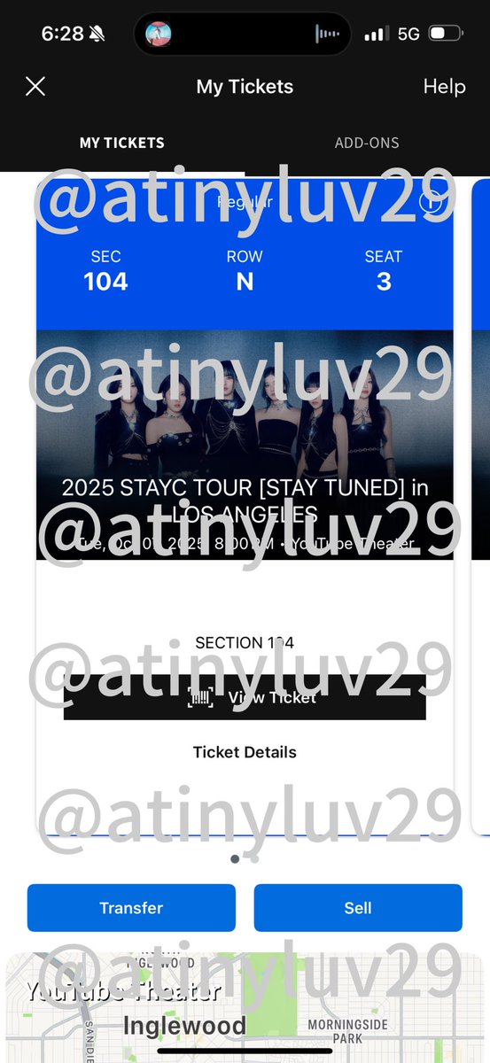 atinyluv29's tweet photo. WTS x2 STAYC LA tickets 10/7 at a discounted price‼️

$225 for both or $120 each

*Hoping to get rid of both together (&amp; more of a discount if you take both!) 

Can provide any proofs needed, transfer immediately &amp; FaceTime

Payment thru PayPal G&amp;S https://t.co/8FfZ91uTP6
