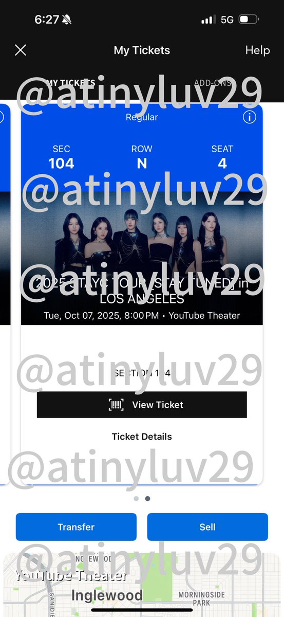 atinyluv29's tweet photo. WTS x2 STAYC LA tickets 10/7 at a discounted price‼️

$225 for both or $120 each

*Hoping to get rid of both together (&amp; more of a discount if you take both!) 

Can provide any proofs needed, transfer immediately &amp; FaceTime

Payment thru PayPal G&amp;S https://t.co/8FfZ91uTP6