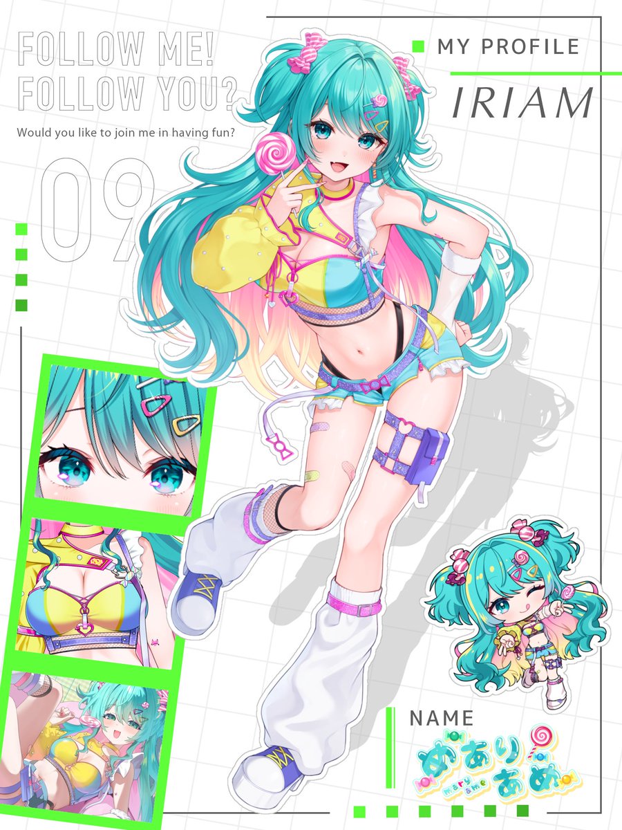 ／
📢 #IRIAMメンテ中のフォロー祭り
＼

お菓子な世界からこんにちは❕🌐

🍬超絶かわいいキャンディーGAL🍭

💖激かわLive2D📡
💚喋って歌ってやかましい
💖もうすぐ2.5周年🤪
💚元気で楽しい最強ぎゃう

IRIAM: x.gd/YMWA5
YouTube: x.gd/9x13g

👤&gt;💬&gt;♻️&gt;💗

#拡散希望