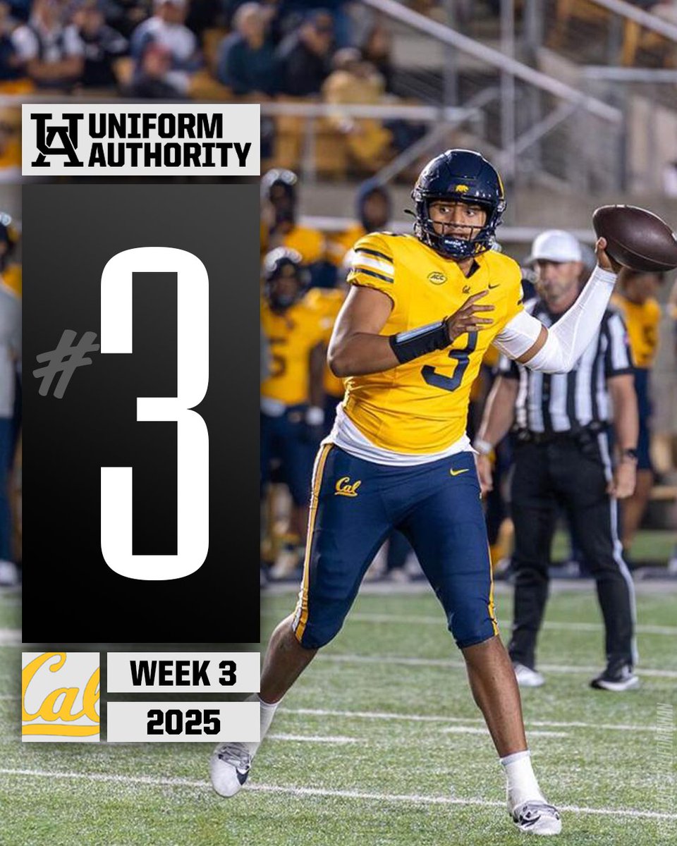UniAuthority's tweet photo. #UniAuthority Week 3 Uniform of the Week:
3. @CalFootball
#UAWeek3 | @CalFootballEQ https://t.co/fIN8Pu7aEF