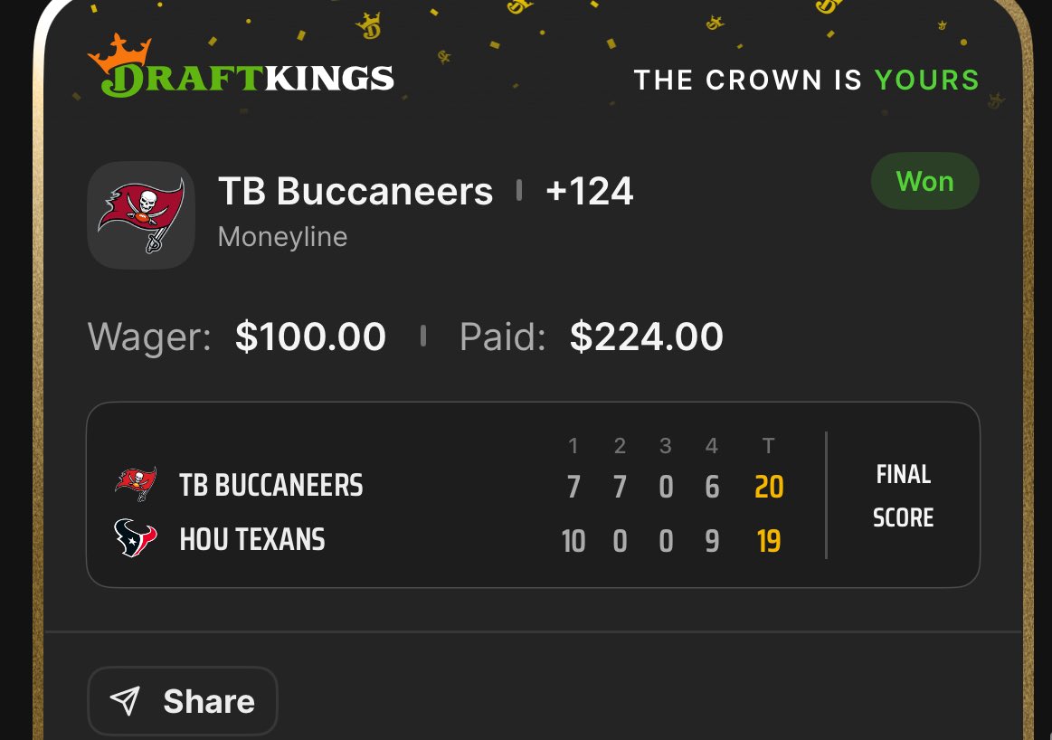 CASHHHH!!! BUCS BABY!!! Congrats to those who tailed! ✅🔥🤝