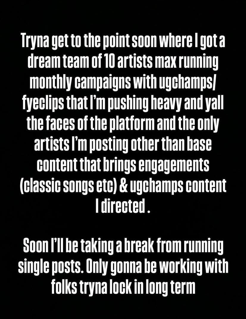 Underground Champs artist development system