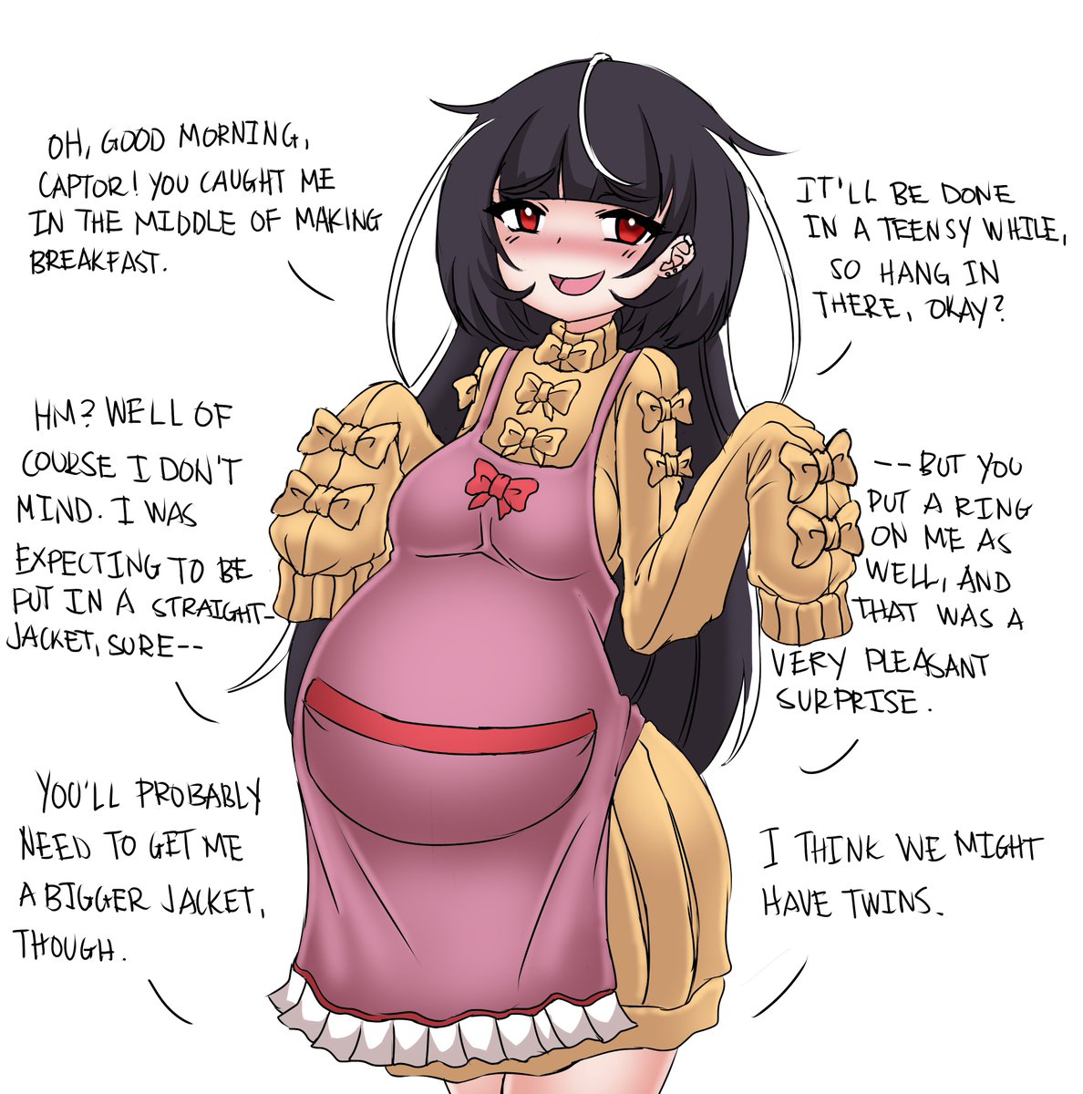 magicalgirlnoir's tweet image. Another expecting vtuber housewife, and this time it's SVA's own Camizole Corzette, greeting you a bright and early good morning as you wake up for work, commissioned by @CaelusVarsat ! Thank you so much for your support!

#CamizART