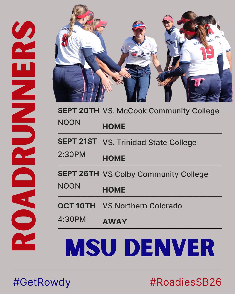 🔥 Fall Schedule drop 🔥
#RoadiesSB26