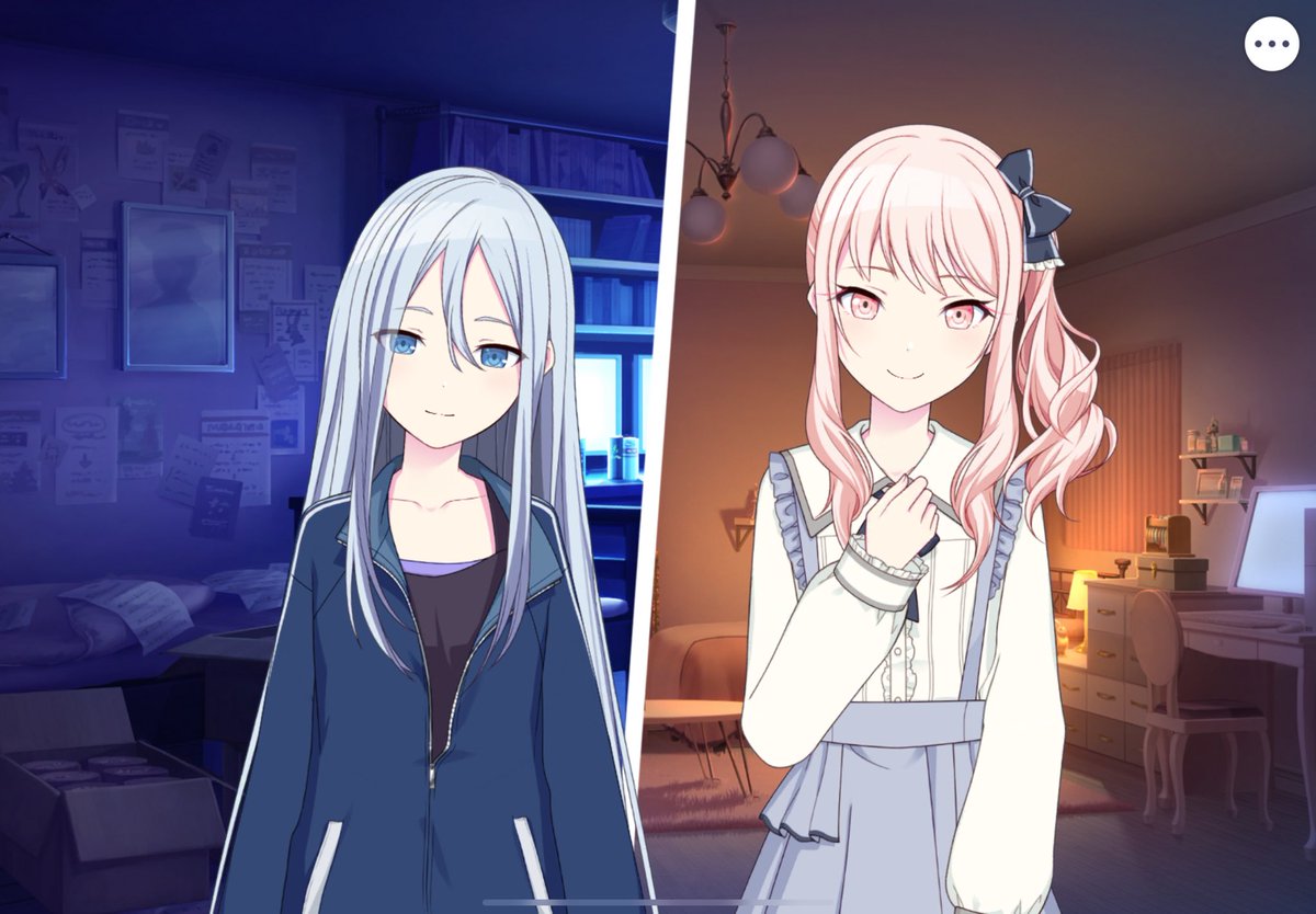 rereading events and look at how mizukana looks at mafuena getting along 🥹 they’re so proud. just kiss already