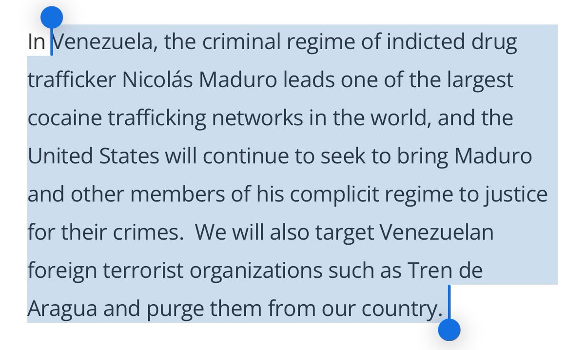 DIFUNDELOYA's tweet photo. 🚨 ¡ÚLTIMA HORA VENEZUELA! 🚨🇻🇪

LO ÚLTIMO 🚨 Donald Trump acusa formalmente en una Determinación Presidencial a Maduro de liderar una de las red de narcotráfico más grandes del mundo. 

“Buscaremos que Maduro y miembros de su régimen enfrenten la justicia por sus crímenes”. https://t.co/1liTDijUBO