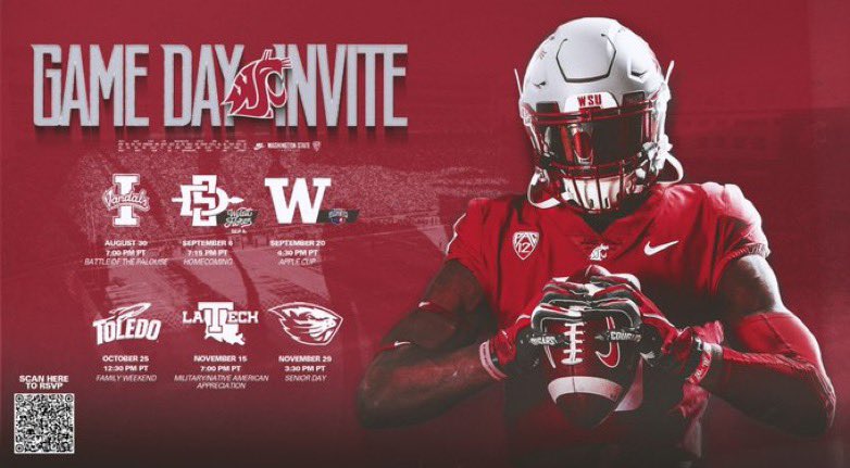 Thank you <a href="/andy_lucas98/">Andy Lucas</a> <a href="/WSUCougarFB/">Washington State Football</a> for the invites!! Can’t wait to see yall!! Go cougars!!!❤️🩶🤍<a href="/MukFBCoach/">Mike Gnewuch</a>