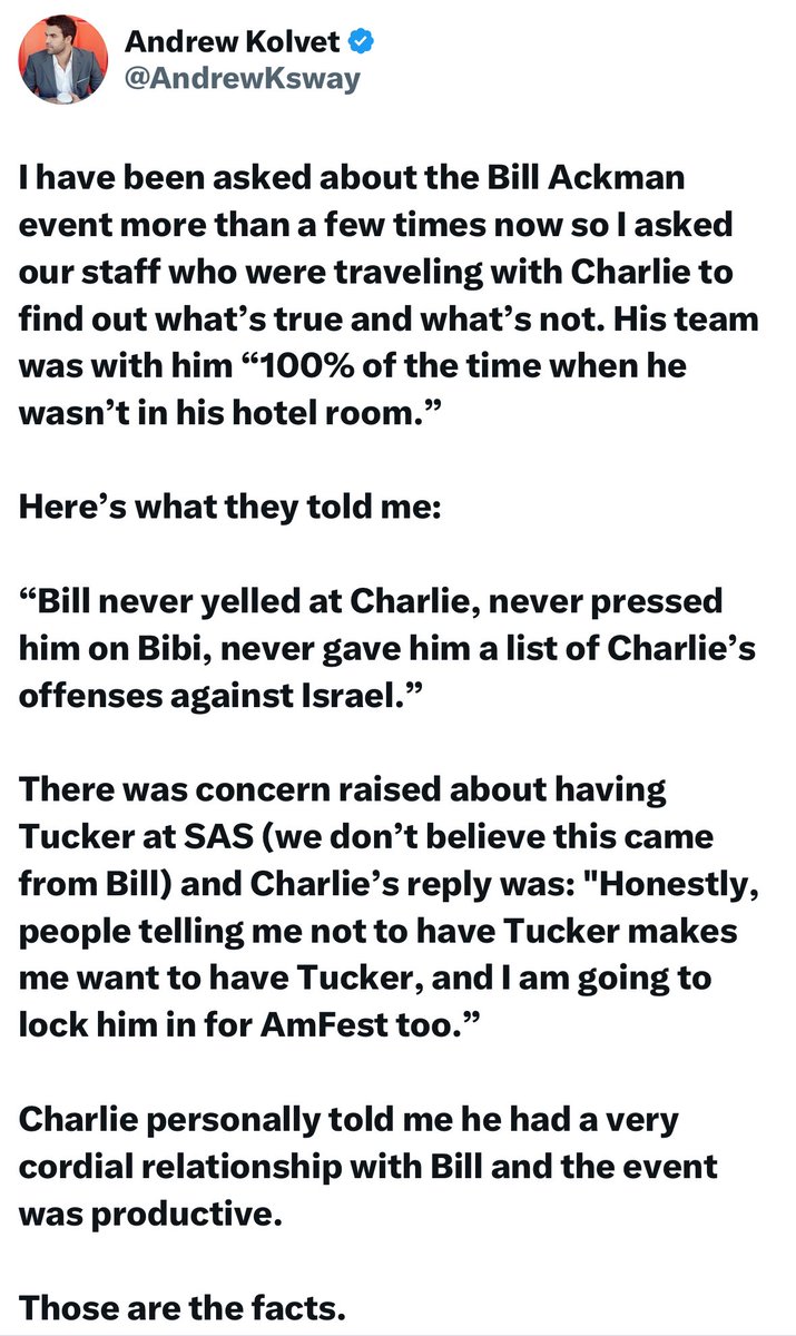 AGHamilton29's tweet image. Charlie Kirk’s executive producer clears up the record. 

Pretty obvious who was lying. 

It’s shameful that Andrew and others have to take time away from mourning Charlie and working to secure his legacy to respond to conspiracies and falsehoods. 

Says a lot about the people…