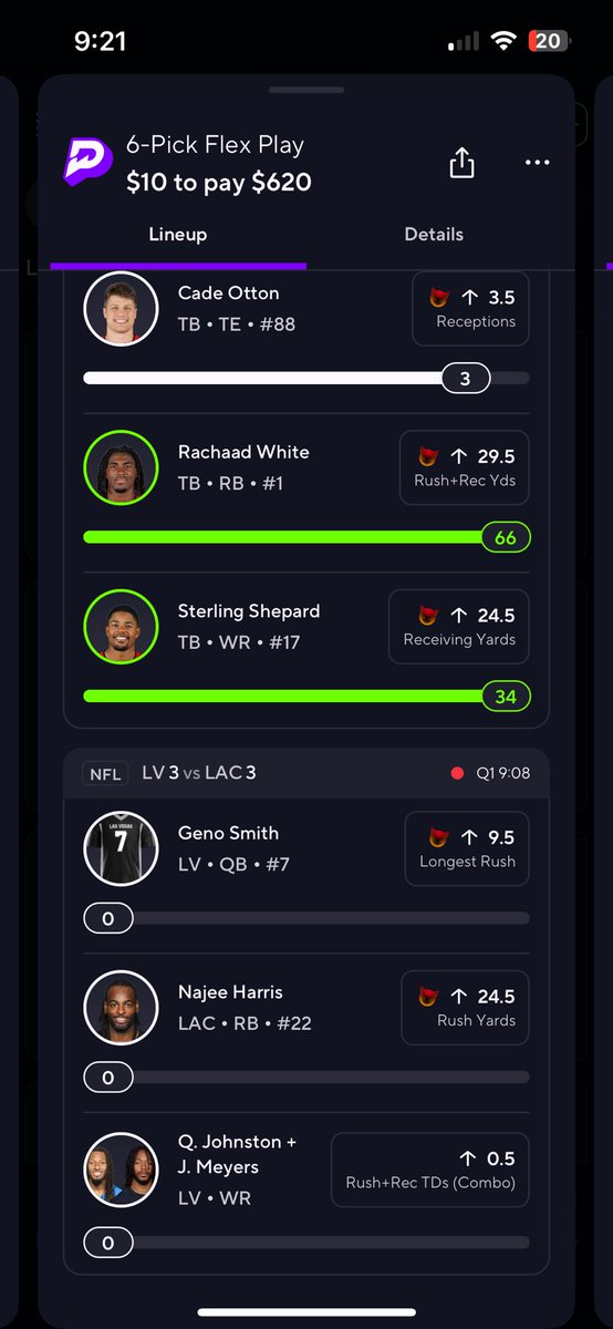 Otton can still be forgotten…dropped one that would’ve greened.

We move on for the 6X🤞🏽