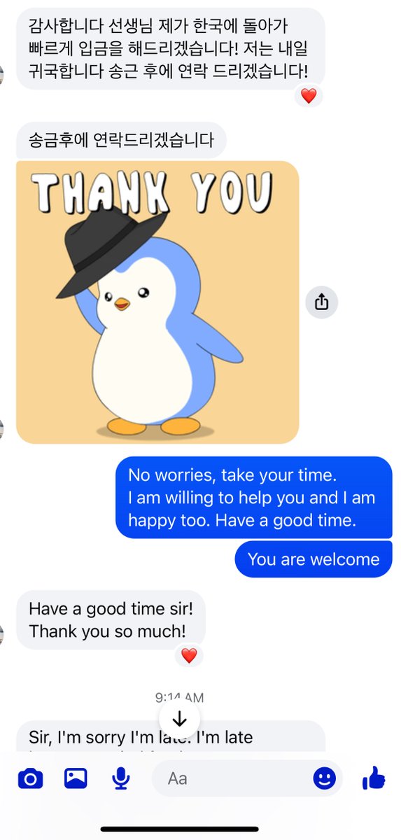 zozovp's tweet image. Helped a Korean couple at the airport when their card was declined. Paid $10 for their meal, didn’t expect anything back.

Days later, he sent me $20.
I donated the extra $10 to charity.
Small kindness → bigger kindness. That’s how the world gets better. 🌏✨