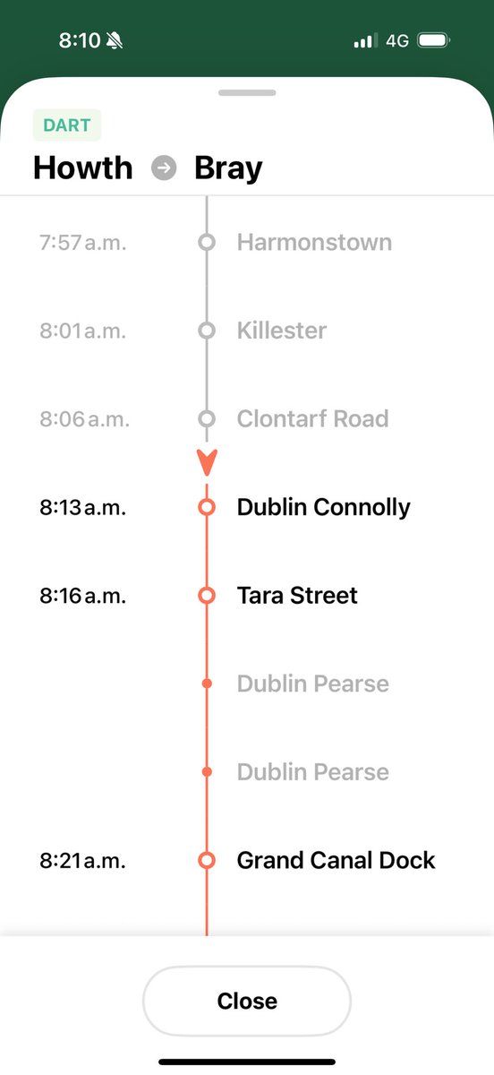 beautyace's tweet photo. @IrishRail Pearse st the dart is not stopping ??? https://t.co/JDSxql1udT