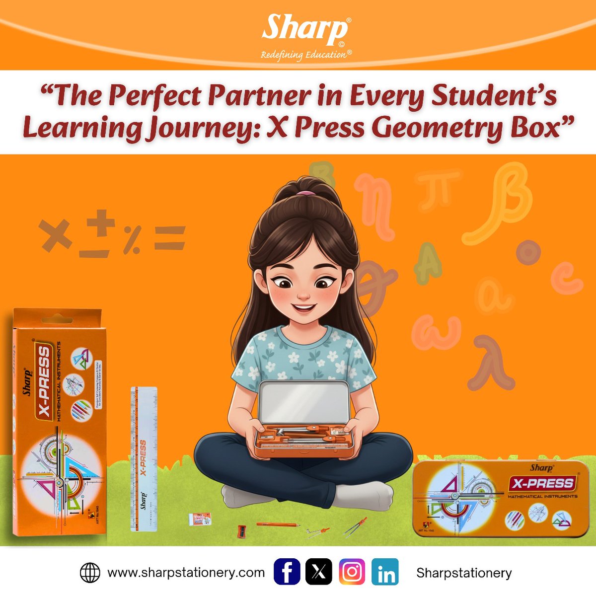 sharpstationer's tweet photo. 📚✨ Make Learning Smarter &amp; Easier! ✨📚

Because great learning begins with the right tools! 🧡
🌐 https://t.co/yHbCEzXxEW

📲 Follow us: @Sharpstationery
#SharpStationery #GeometryBox #StudentEssentials #BackToSchool #LearningMadeEasy https://t.co/nedRH5esS5