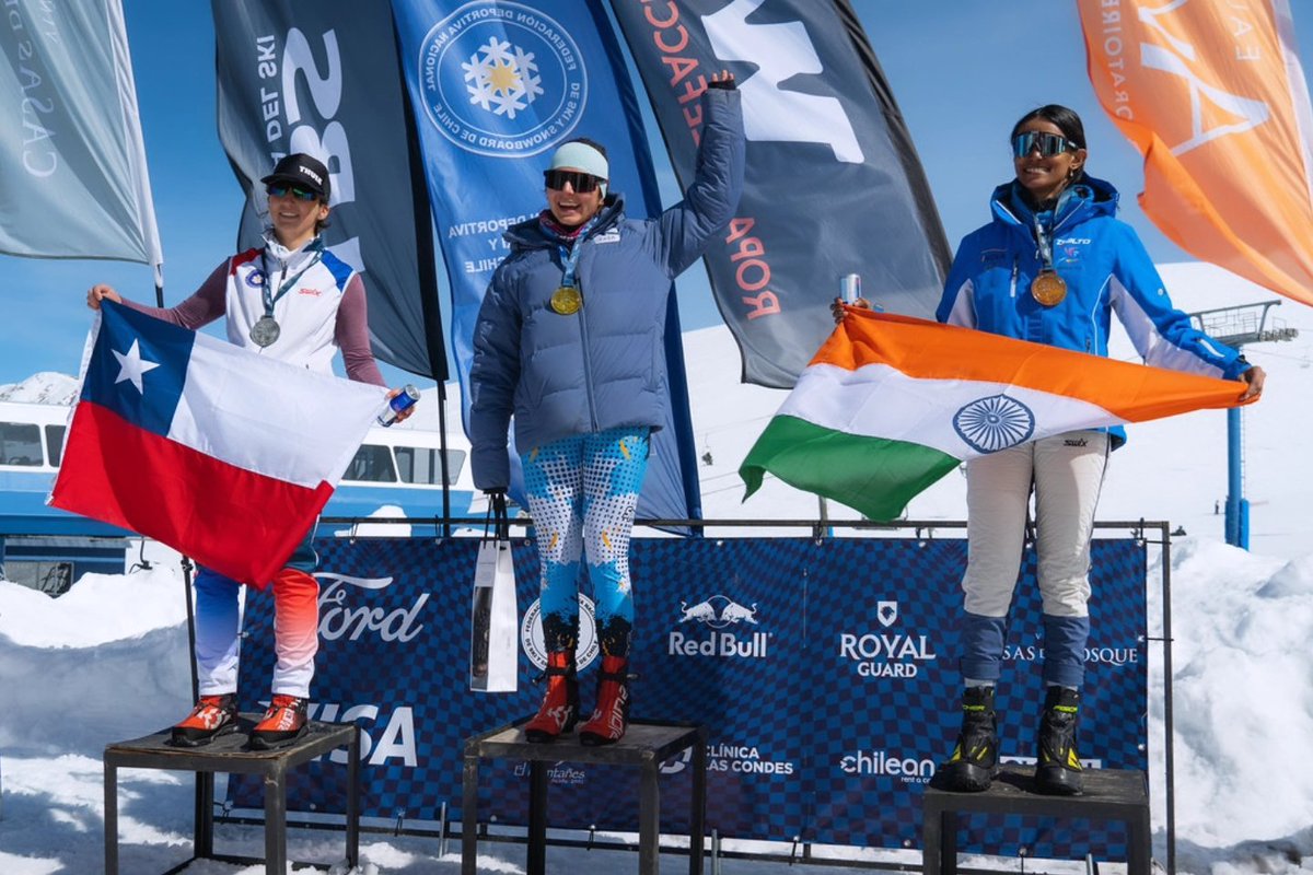 Tejasvi_Surya's tweet image. Congratulating Bhavani Thekkada Nanjunda for her two bronze medals in Winter Sports at the South America Cross-Country Skiing FIS Competition held in Corralco, Chile. 

Bhavani secured the bronze medals in the 5 km Distance Race and the 1.3 km Sprint Race. The Coorg-native became…