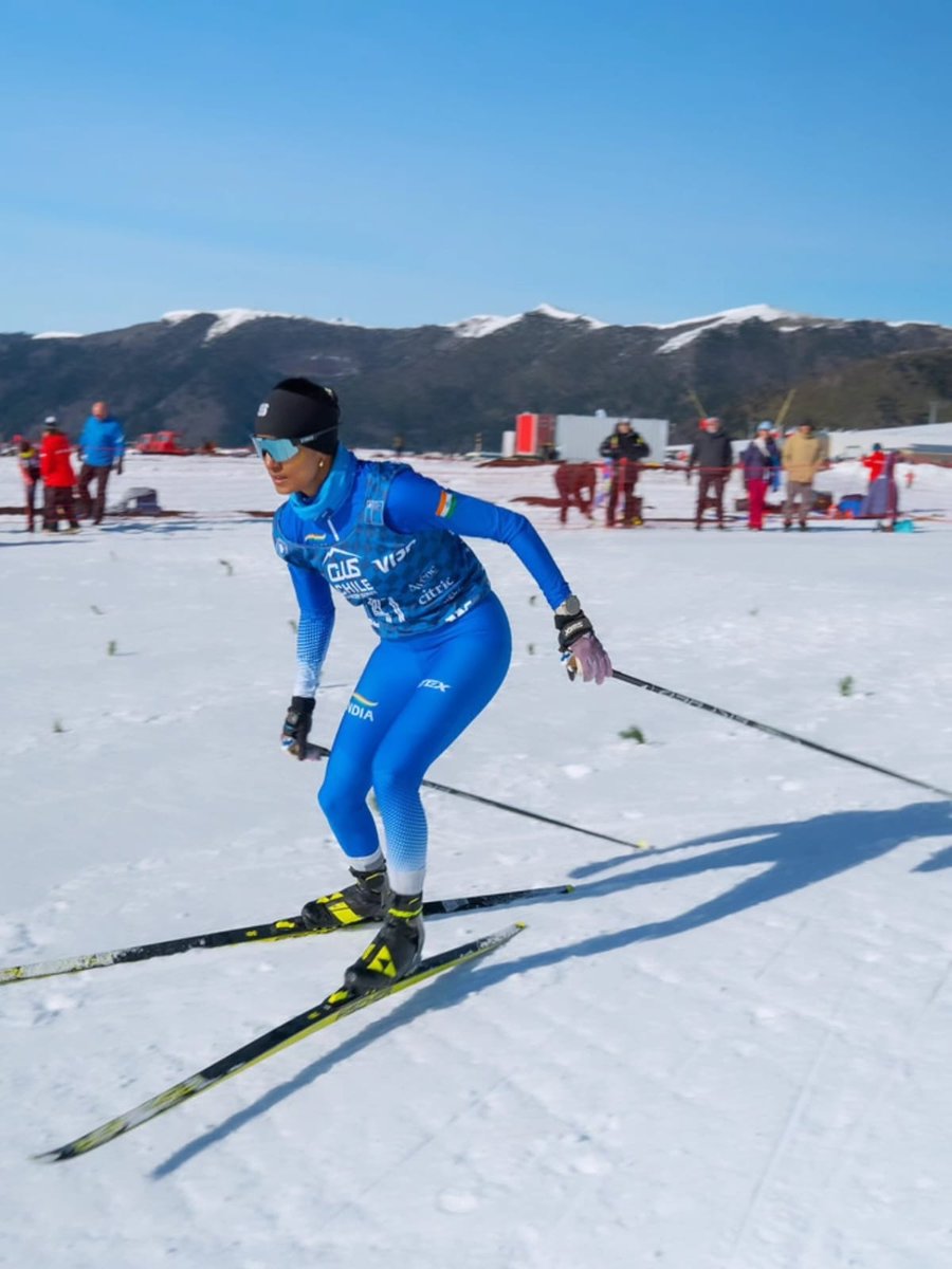 Tejasvi_Surya's tweet image. Congratulating Bhavani Thekkada Nanjunda for her two bronze medals in Winter Sports at the South America Cross-Country Skiing FIS Competition held in Corralco, Chile. 

Bhavani secured the bronze medals in the 5 km Distance Race and the 1.3 km Sprint Race. The Coorg-native became…