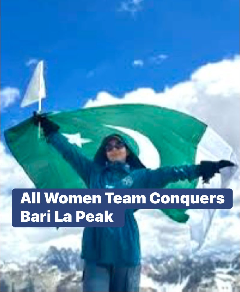 ZubairSheikhPSP's tweet image. Historic milestone! 🇵🇰 Women’s Expedition Team successfully summited Bari La Peak (5,400m). Incredible women from across Pakistan came together for this achievement. Huge congratulations to the team . #AlpineClub #Pakistan