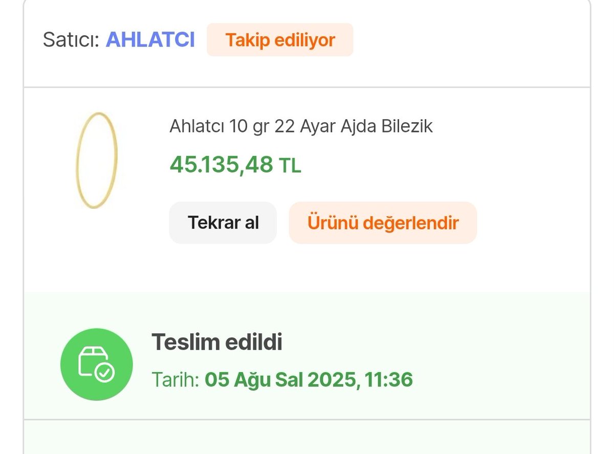 MrFreeAsBird's tweet photo. 👉🏼👈🏼 Ağustos başı 3 taksit ile aldığımız #Ajda bilezik.
👉🏼👈🏼 Daha sadece ilk taksidi ödendi :) şimdiden alış fiyatına geldi. 2 ay sonra kaç olur kim bilir :)
#altın
#ekonomi
#yatırım https://t.co/XmqHTeyCkr
