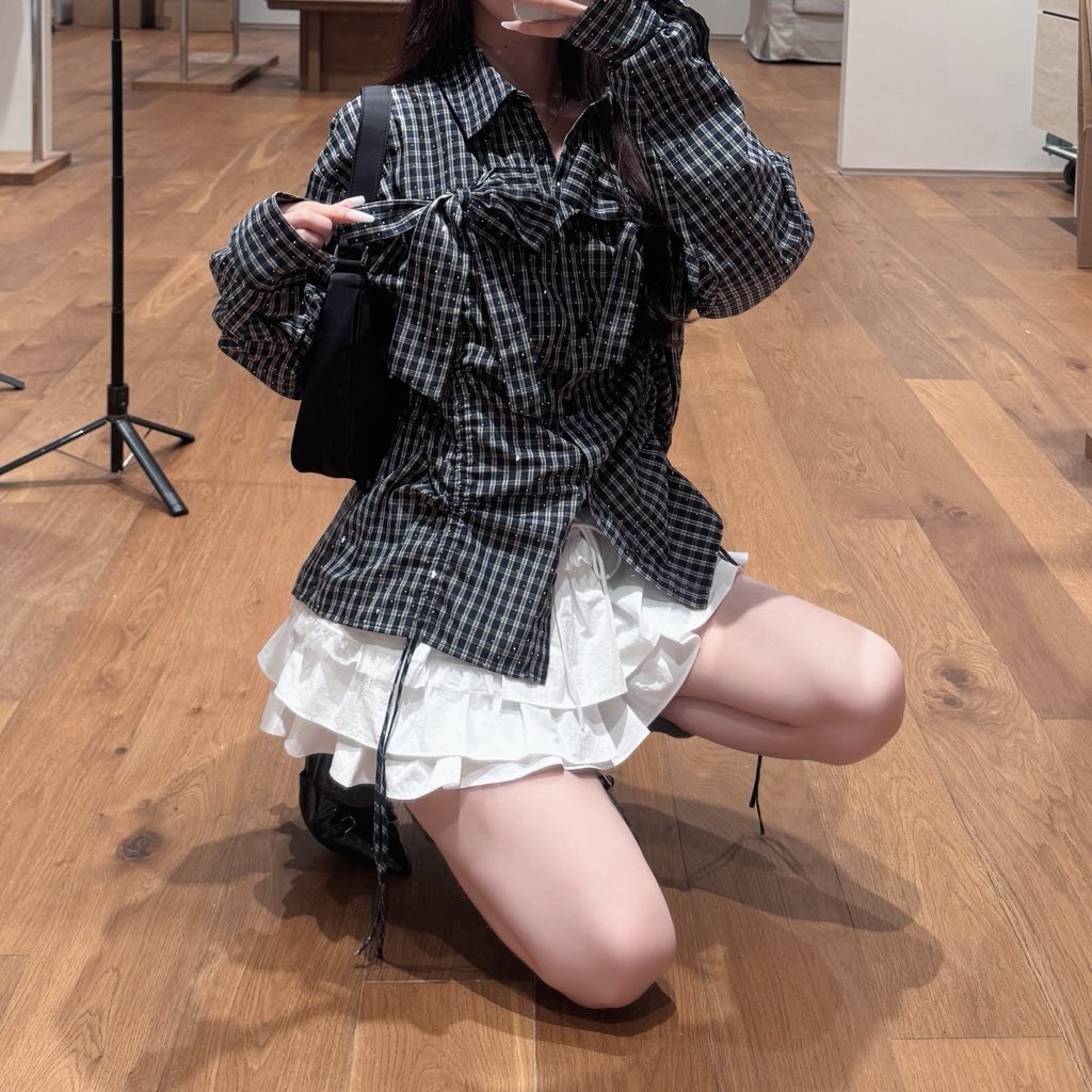 nem_ningen's tweet photo. ぐうかわなチェックリボンシャツ
ZOZOで見つけたんだけど！！！！！！
は？！可愛、萌、男、尊死、秋冬、無双。 https://t.co/XcdgO04p7l