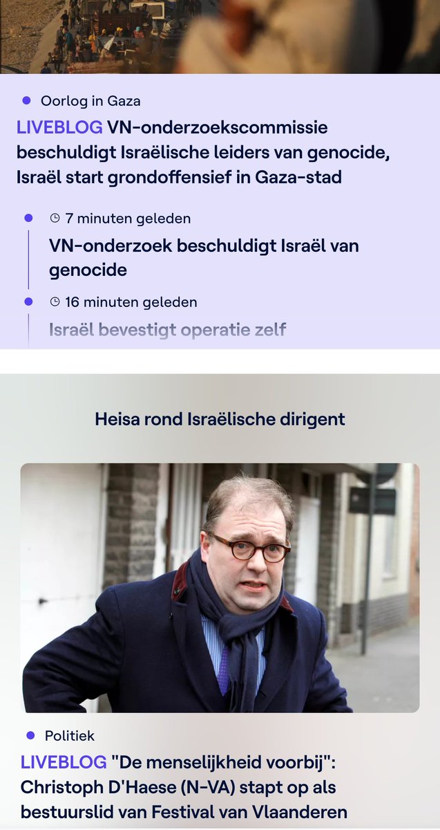 Juxtapositie van de dag op VRT!