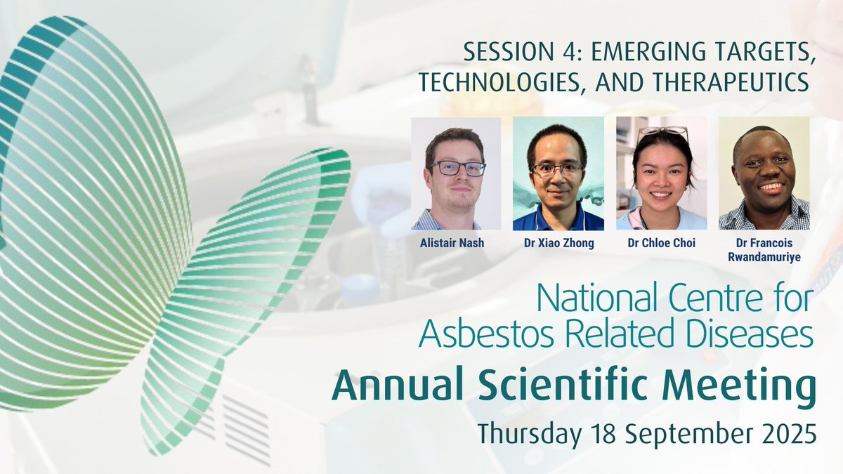 NCARD_research's tweet photo. ⚡ Final session beginning! Emerging targets, technologies, and therapeutics featuring Alistair Nash, Dr Xiao Zhong, Dr Chloe Choi, and Dr Francois Rwandamuriye. The future of treatment! #NCARDASM #Innovation #EmergingTherapies https://t.co/f4895dd4My