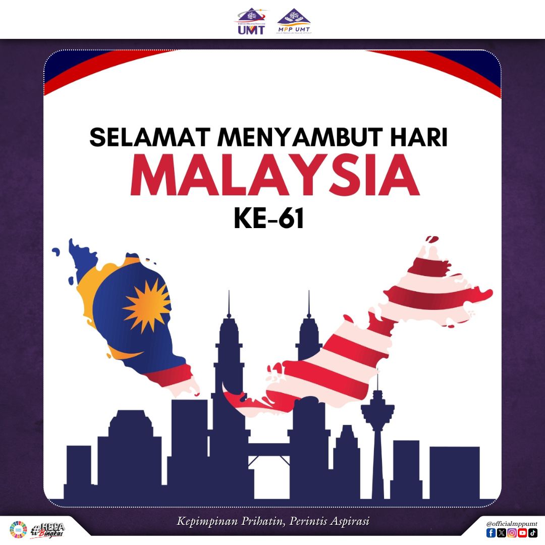 officialmppumt's tweet photo. || SELAMAT MENYAMBUT HARI  MALAYSIA YANG KE-61 ||

Assalamualaikum dan salam sejahtera.

Majlis Perwakilan Pelajar Universiti Malaysia Terengganu (MPP UMT) Sesi 2024/2025 mengucapkan Selamat Menyambut Hari Malaysia Ke-61 kepada semua mahasiawa/i UMT. https://t.co/jaqfd9UUrk