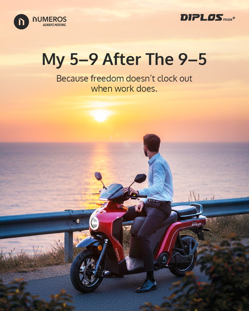 The best part of the day isn’t always the deadlines you meet - it’s the moments you make after. ✨

From unwinding by the water to chasing your calm, #DiplosMaxPlus isn’t just about the commute. It’s about the rides that take you to your 5–9!

#NumerosMotors #AlwaysMoving #EV