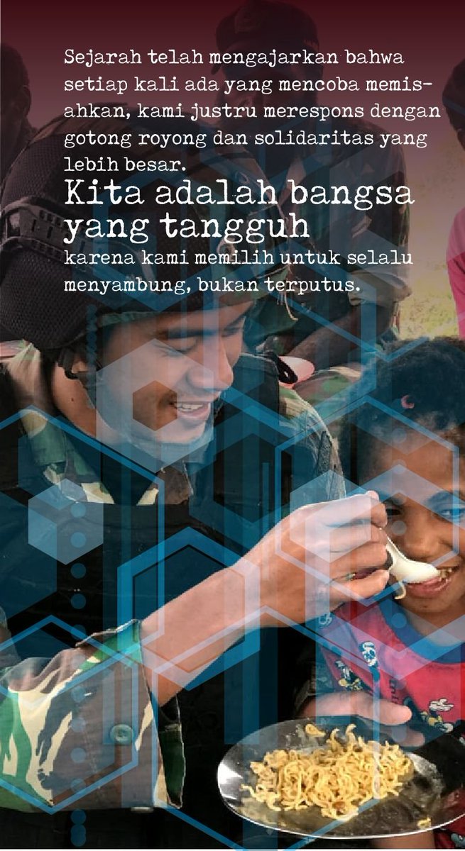 HasimVicky's tweet image. Iya betul, kami sebagian besar rakyat Indonesia selalu berdiri tegak bersama TNI. Terima kasih atas setiap butiran keringat dan pengabdian tanpa henti untuk melindungi negeri ini. Kami amati dan kami apresiasi.

Tetap Semangat Sahabatku