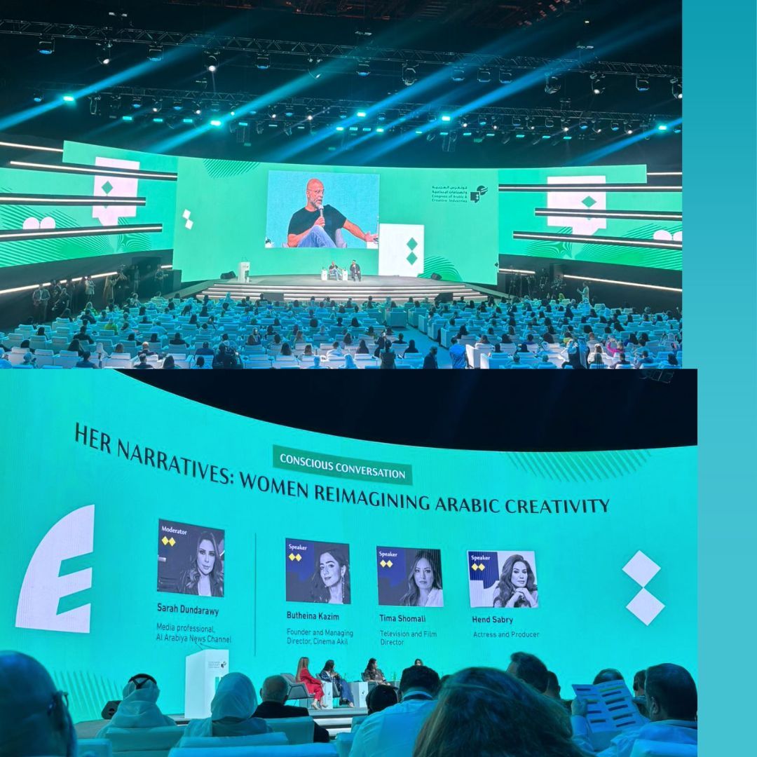 E_Arabization's tweet image. Conscious Conversation: Her Narrative – Women Reimagining Arabic Creativity

At the Congress of Arabic &amp;amp; Creative Industries, this session explored how the Arabic language not only empowers women’s voices but also fuels creativity and industry growth. It emphasized the importance…