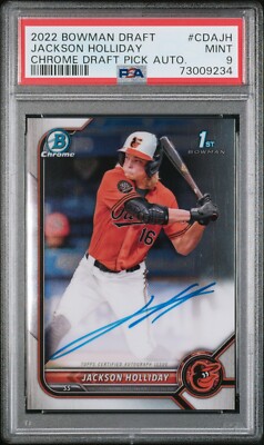 2022 Bowman Draft Chrome Jackson Holliday Rookie Card RC Auto Signature PSA 9 #ad #thehobby cardpromoter.com/2025/09/15/bas…