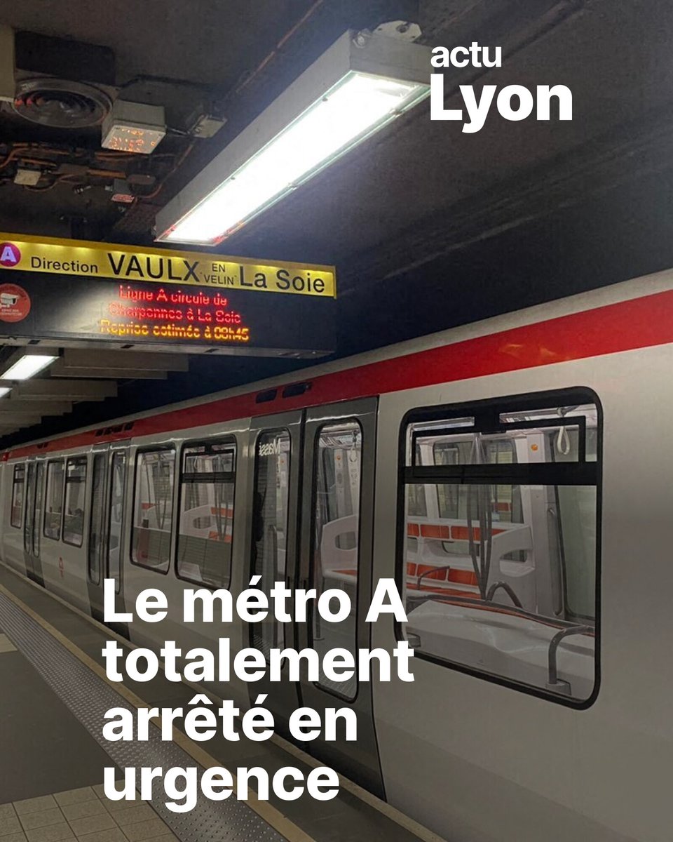 actufr_lyon's tweet image. 🔴 TCL à Lyon. Un nouveau couac majeur en cours sur la ligne ➡️ l.actu.fr/QvmV