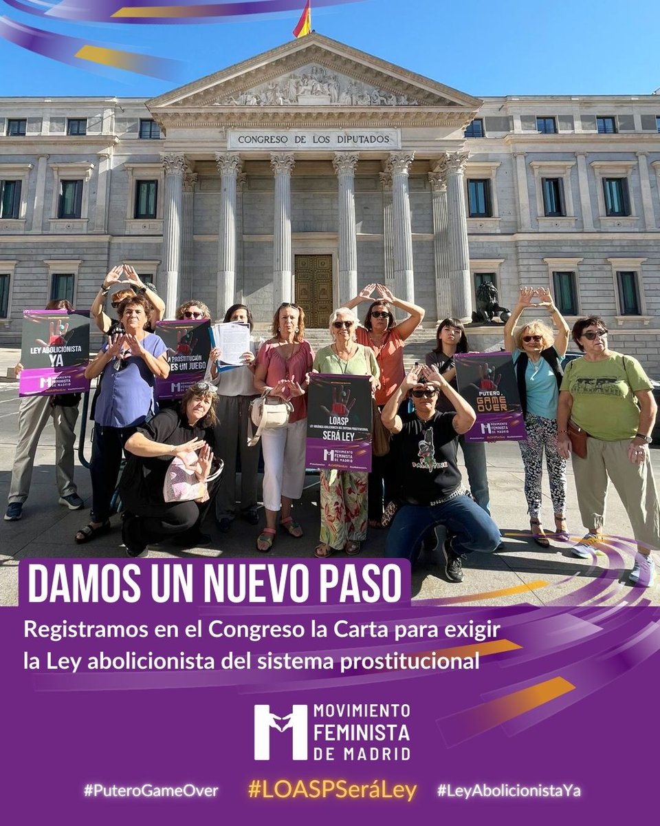 Un nuevo paso‼️
Porque la prostitución es violencia y desigualdad, súmate a las acciones por la abolición.
👉🏼Registramos en el Congreso la Carta para exigir la Ley abolicionista del sistema prostitucional.
🔗forms.gle/f1jWNZj6b6ziTg…
#PuteroGameOver #LOASPSeráLey
Lee y firma🧵⤵️