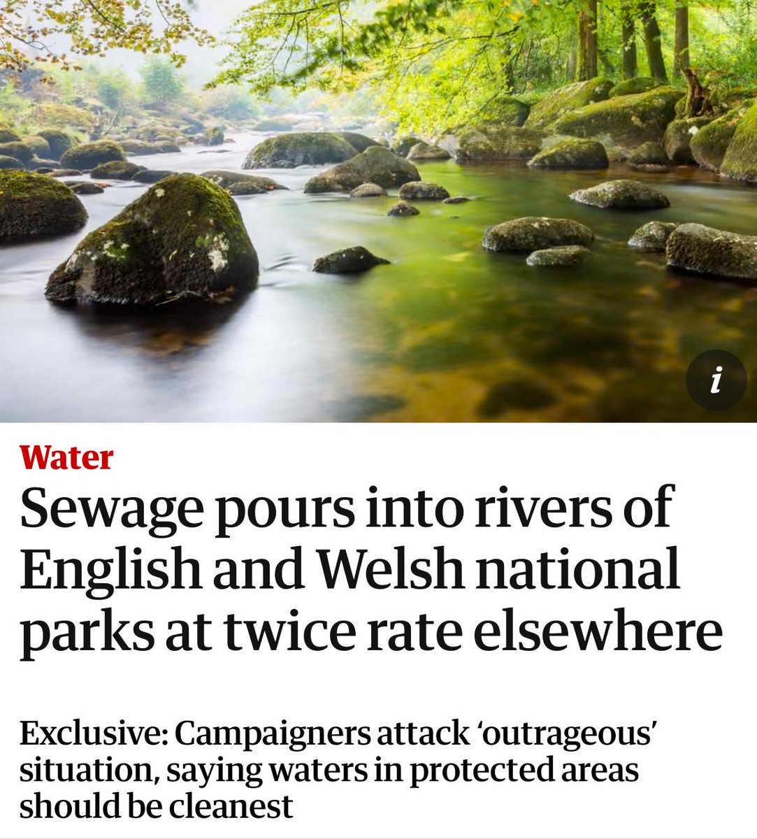 We_OwnIt's tweet image. The greed of private water bosses is killing our rivers. 🤬
Whilst CEOs and shareholders get bumper pay-outs, the exploitation of our most important resource is destroying our most precious landscapes.
Regulation has failed. We need public ownership NOW!
Sign our petition…
