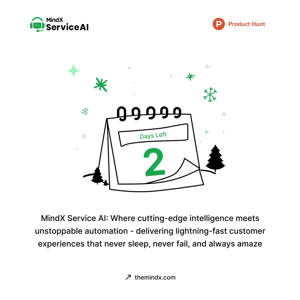 _mind_x's tweet image. The countdown begins! @mindx_service  launches on @ProductHunt  in just 48 hours - join us as we revolutionize how businesses deliver intelligent customer experiences.

visit us: themindx.com
               mindxservice.ai

#MindXServiceAI #MindX #AILaunch