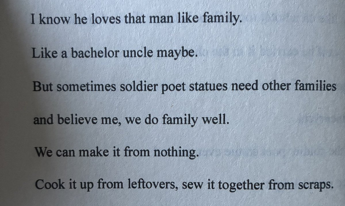 On my family theme still, queer family, found family, the way we make ourselves kin and comrades ❤️

This one from <a href="/corastillwrites/">Cora Ruskin</a>