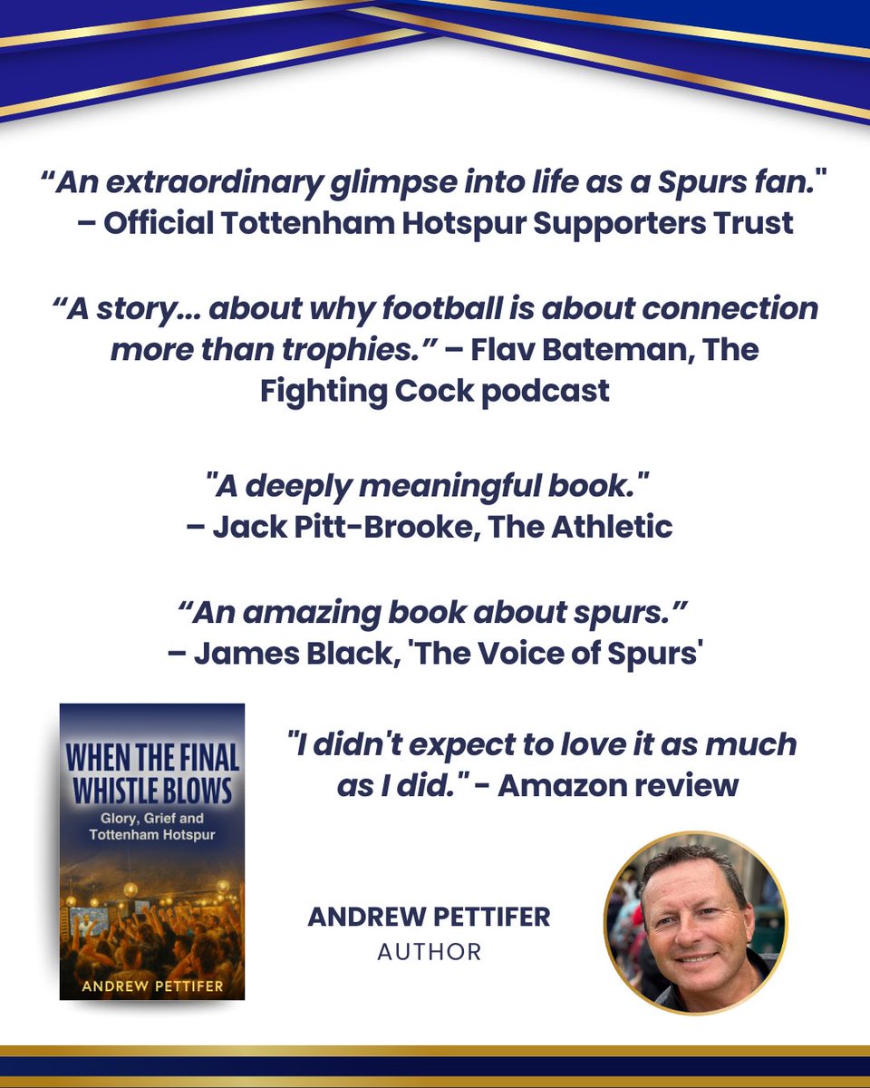 See what true Spurs fans are saying about “When the Final Whistle Blows” Available on Amazon. All proceeds to cancer research. <a href="/RachelVMartin/">Rachel Martin Legacy Fan 🕊</a> <a href="/JackPittBrooke/">Jack Pitt-Brooke</a> <a href="/Flav_Bateman/">Flav</a> <a href="/thevoiceofspurs/">James Black</a>