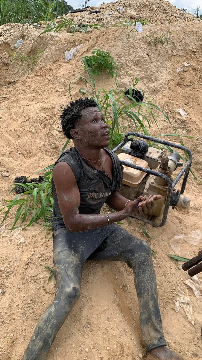 DEEzy_503's tweet photo. Dormaahene leads anti-galamsey task force, arrests 3. https://t.co/CRacZuDJYA