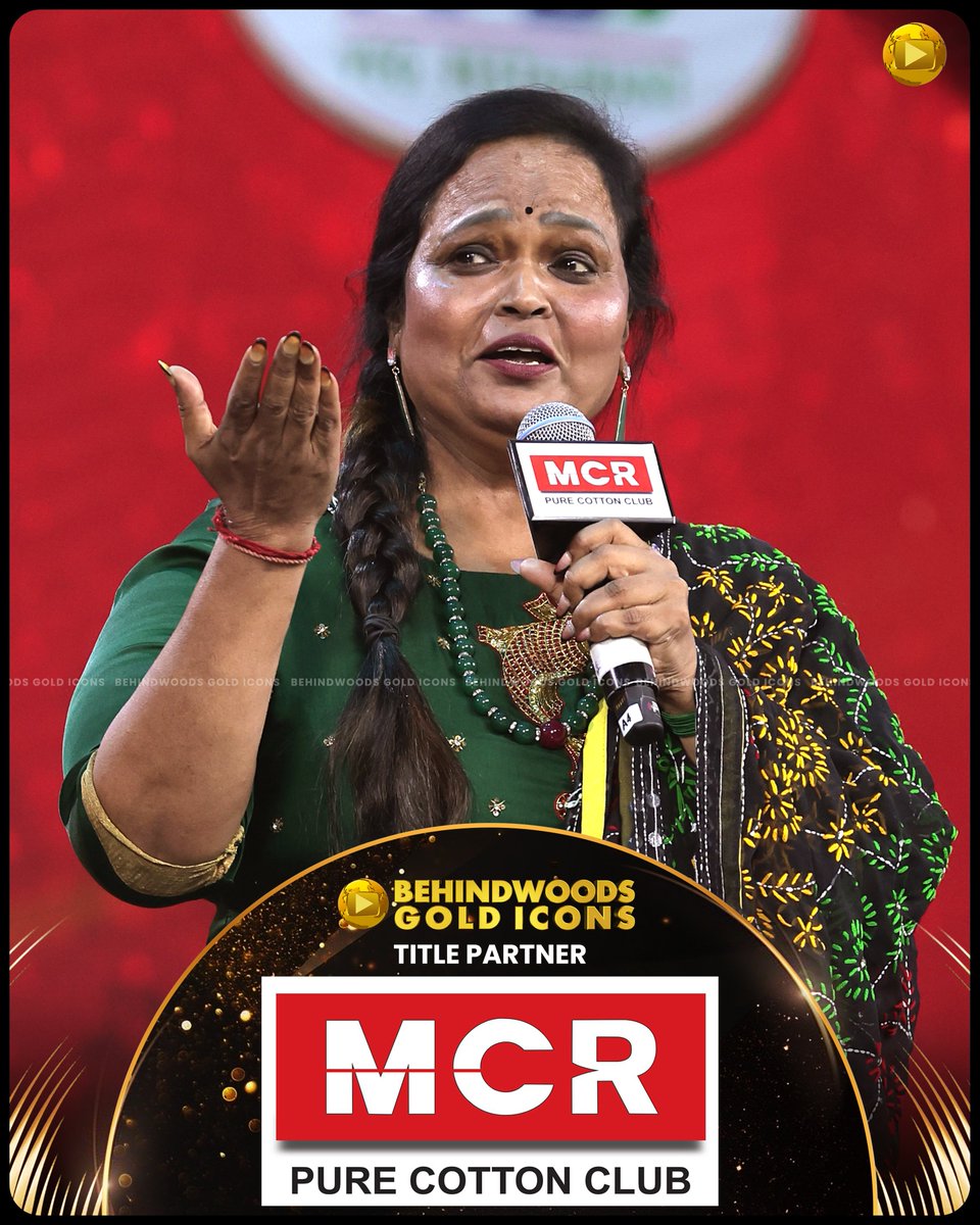 behindwoods's tweet photo. A moment of passion and expression on the Behindwoods Gold Icons stage 🎤✨
#BehindwoodsGoldIcons #GoldenStage #KalaMaster #InspiringVoice #CelebrationOfIcons https://t.co/RbJCv07iM8