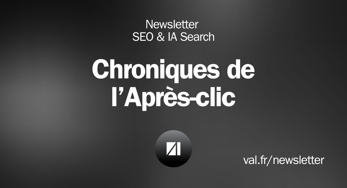 val_sim's tweet image. J’ai lancé ma newsletter : Les Chroniques de l’Après-clic. 

1er numéro : La présence d’un Aperçu IA dans Google entraîne une chute de près de 50% du trafic organique vers les sites web. 
🔗 val.fr/chronique-apre…
📩 Rejoignez les lecteurs ici : val.fr/newsletter/