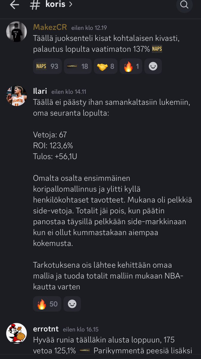 Jos oli mahtavat kisat Susijengillä niin sitä se oli myös meidän yhteisöllä! Palloa ilmaan ja kassat kiitti📈🔥🤑#koris #susijengi #vedonlyönti