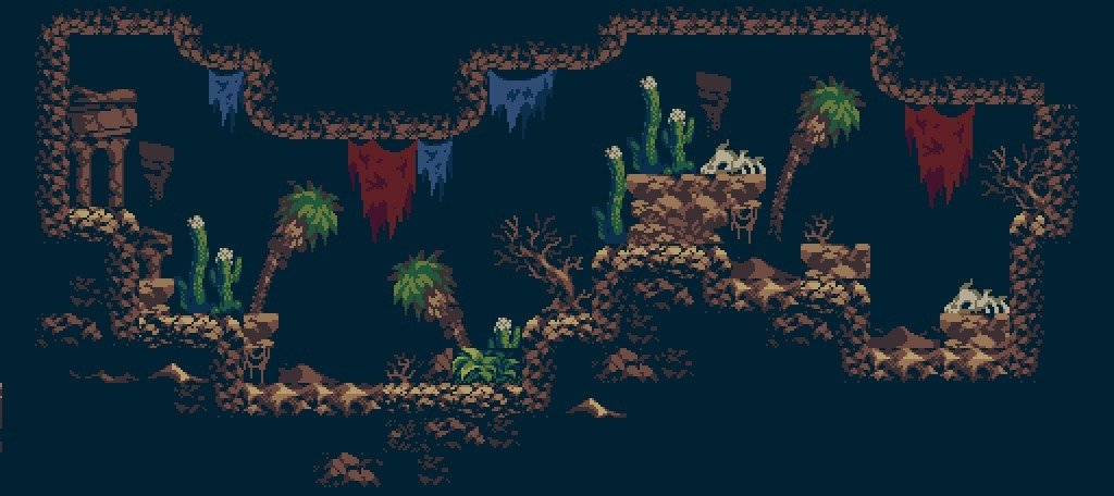 thecognacvsop's tweet image. desert underground tileset #pixelart #gamedev #assets