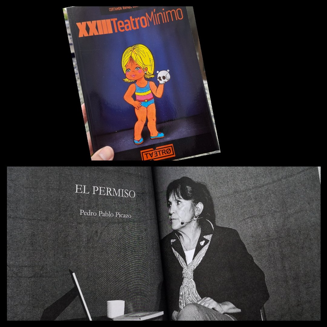 Hace unas semanas recibí mi ejemplar como finalista del certamen de Teatro Mínimo Rafael Guerrero. Como autor siempre resulta muy ilusionante ver impresas tus palabras junto a imágenes de la representación. ¡Gracias <a href="/TaetroChiclana/">Taetro</a> y a seguir con esta maravillosa iniciativa!