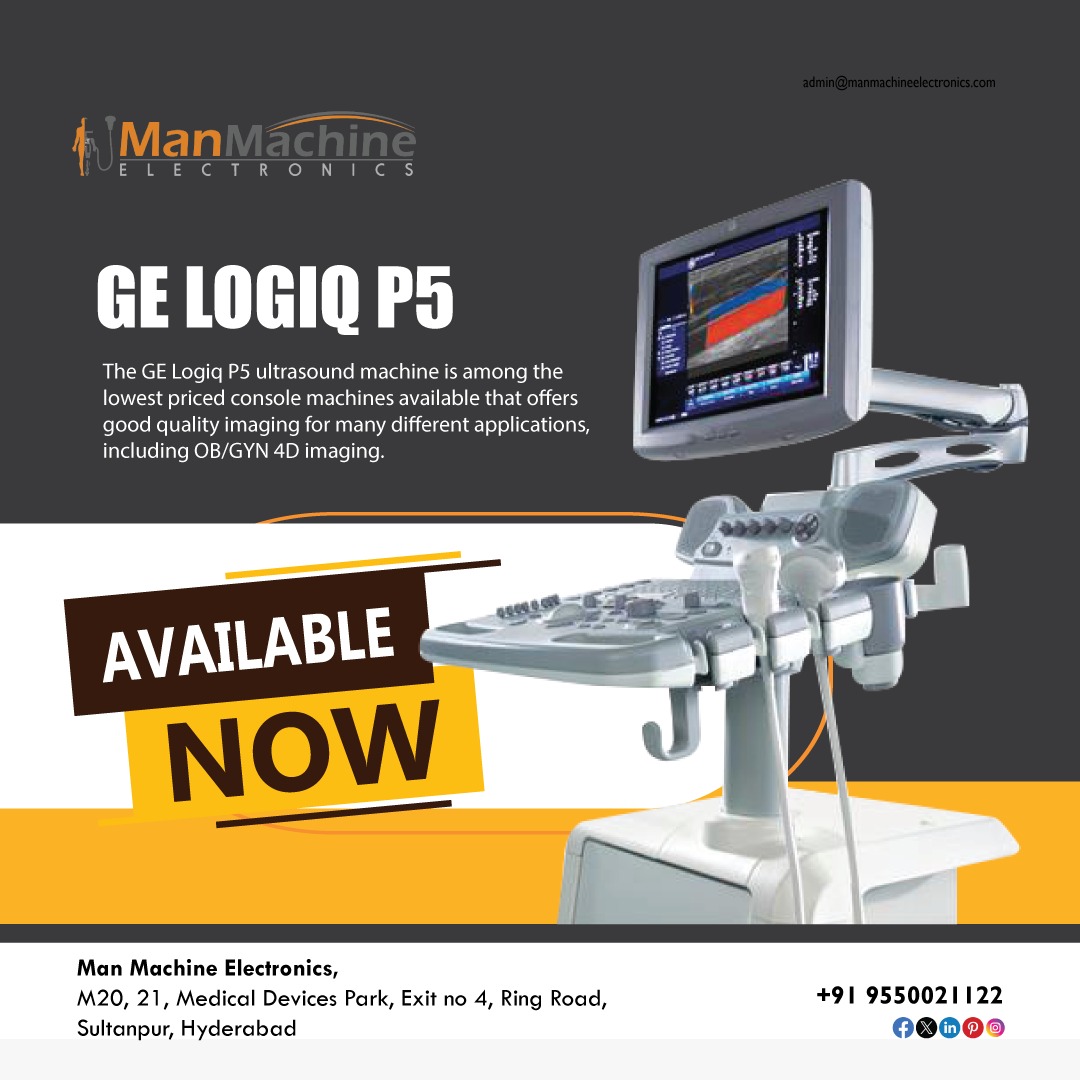 GE Logiq P5 is available for sale @ Man Machine Electronics

For more details call us at +91 9550021122
view our website @ manmachineelectronics.com

#ultrasoundmachine #ultrasound #ge #logiqp5 #radiologists #manmachineelectronics #refurbultrasound #radiology #medicalequipment