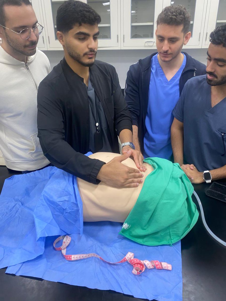 jcsc_ksau's tweet photo. Undergraduate Teaching Session
Obstetrics Examination
By: Dr. Sabah Allarakia

Hands-on session for medical students to practice key examination skills and clinical approach in obstetrics.

#MedEd #UndergraduateMedicine #ObGyn #HcSimWeek https://t.co/NquBZgu9MR