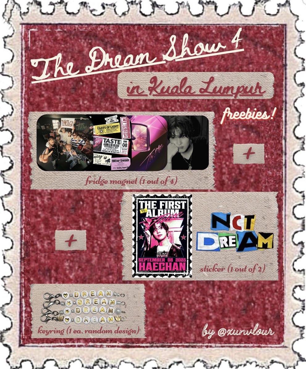 xunvlour's tweet image. the dream show 4 in kl freebies by @xunvlour 
#tds4inkl 

◡̈ 13-14 dec
◡̈ axiata arena, kl
◡̈ time: tba 

key rule before claiming: must love mk rj jn hc jm cl js

rt is appreciated!