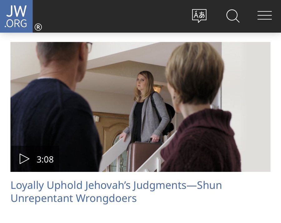 The latest original song from #JW org: “Tell Them You Love Them”

“Your loved ones right there need to know that you care, And they’ll bloom and thrive once again.”

Unless they are shunned. 

Then they are left to wither.