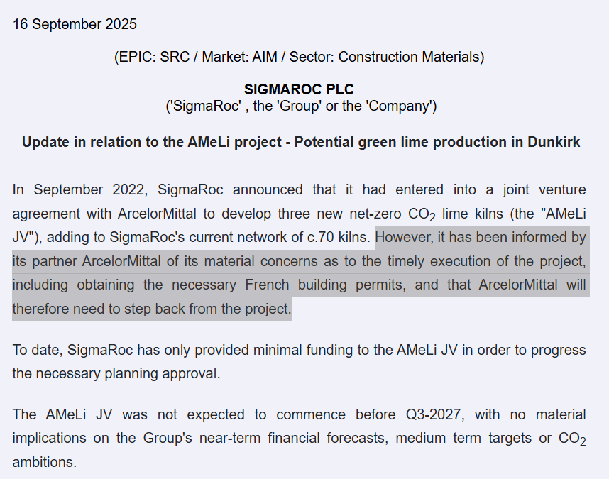 PerpetualValue's tweet image. SigmaRoc #SRC
It turns out every manufacturing process in the world needs energy, and that 'net-zero' CO2 lime kilns are only possible in fantasies.
Surprise, surprise